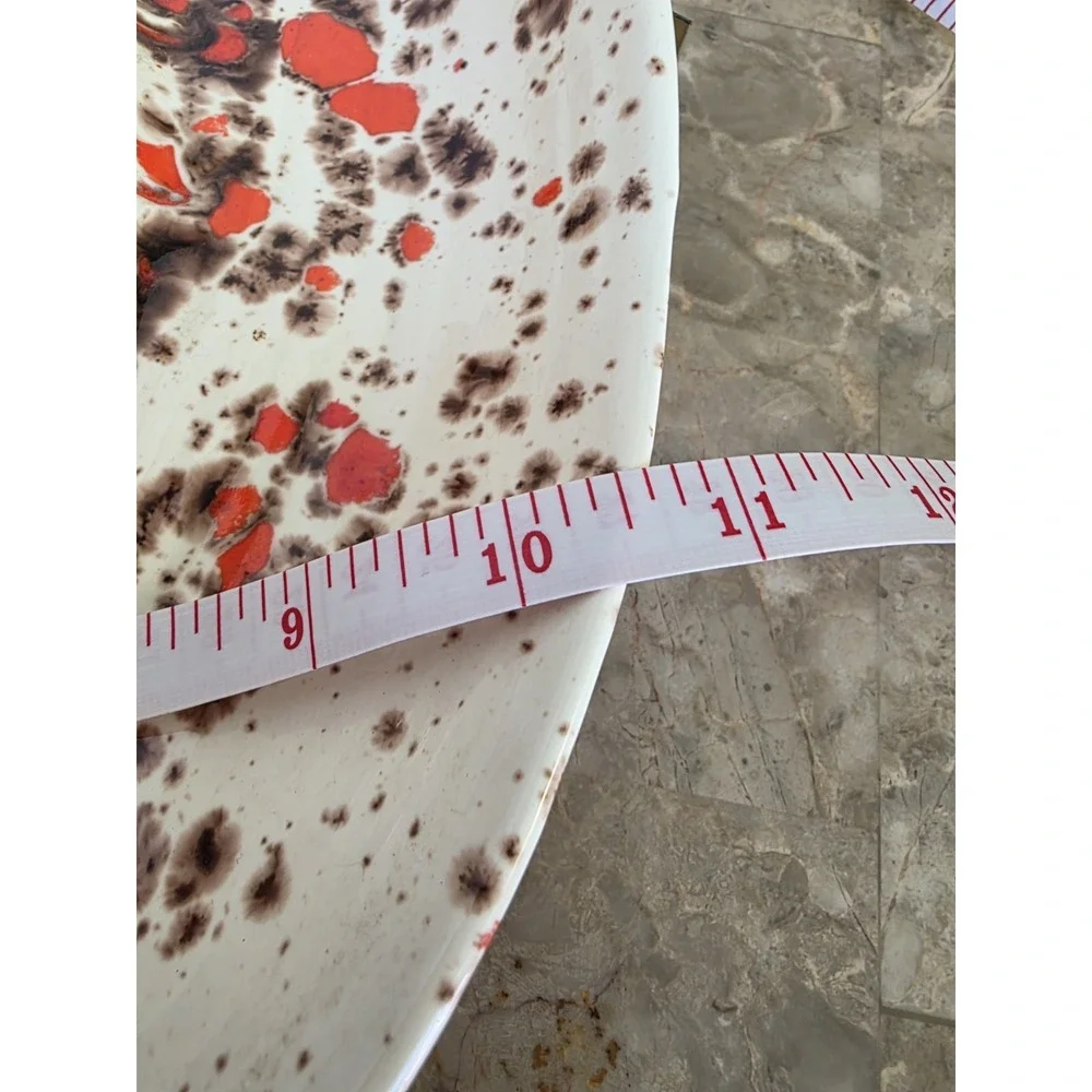 Vintage Ashtray Holland Mold Speckled‎ Splatter Art Brown Orange Trippie